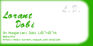 lorant dobi business card